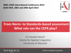 Learning, Teaching, Assessment (CEFR).
