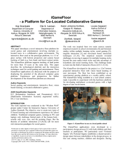 iGameFloor - a Platform for Co