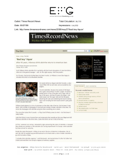 Outlet: Times Record News Total Circulation: 28,733 Date: 05/27/08