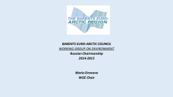 BARENTS EURO-ARCTIC COUNCIL WORKING GROUP ON