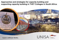 The 4 pillars of capacity building in Higher Education Pillar 1