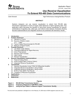 Use Receiver Equalization to Extend RS-485