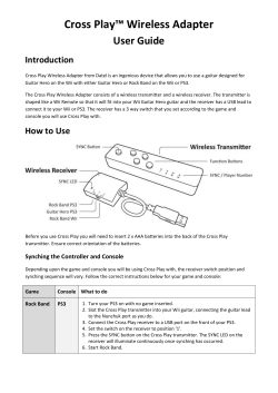 Cross Play&trade; Wireless Adapter User Guide Introduction Cross Play