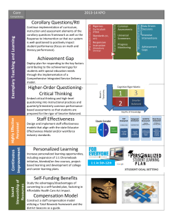 Corollary Questions/RtI Achievement Gap Higher