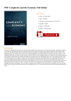 PDF Complexity and the Economy Full Online