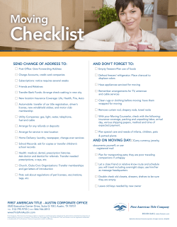 Moving Checklist