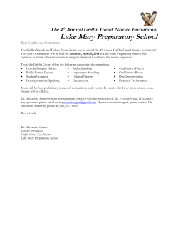The 4 th Annual Griffin Growl Novice Invitational Lake