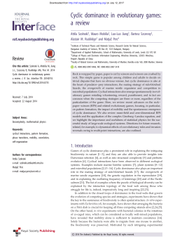 Cyclic dominance in evolutionary games: a review