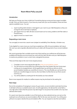 Room Move Policy 2017/18