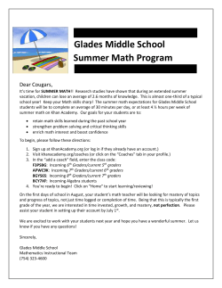 Summer Math Program - Broward County Schools