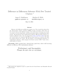 Di erence-in-Di erences Inference With Few