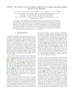 CONAN &ndash; the cruncher of local exchange coefficients for strongly