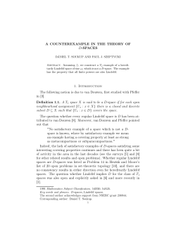 A COUNTEREXAMPLE IN THE THEORY OF D