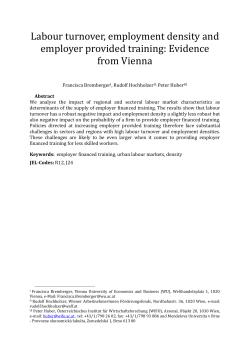 Labour turnover, employment density and employer