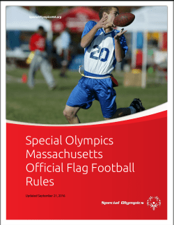 soma flag football rules - Special Olympics Massachusetts