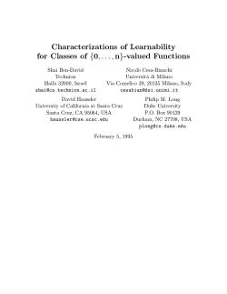 Characterizations of the learnability of {0,..,n}