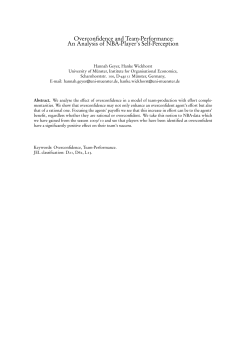 Overconfidence and Team-Performance: An