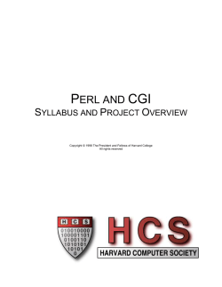 PERL - Harvard Computer Society