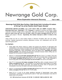Newrange Gold Drills Near Surface, High