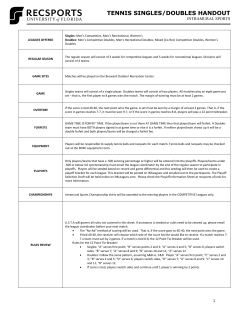 tennis singles/doubles handout - RecSports