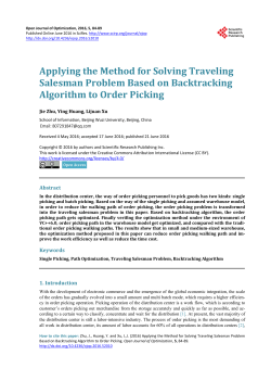 Applying the Method for Solving Traveling Salesman Problem