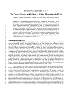 Critical Ethnography and Qualitative Research in CSCL