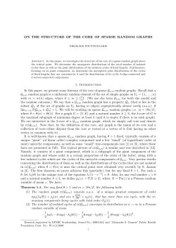 On the structure of the core of sparse random graphs