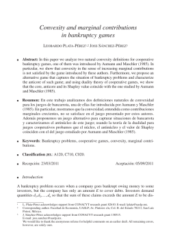 Convexity and marginal contributions in bankruptcy