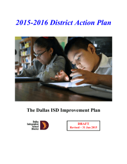 31 Jan 2015 2015-2016 District Action Plan District Goals