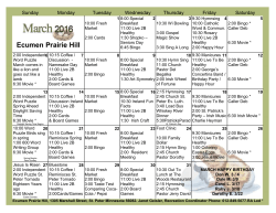 Sunday - Ecumen Prairie Hill