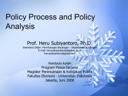Policy Process and Policy Analysis