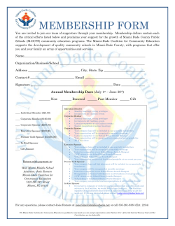 Membership Form - Miami-Dade County Public Schools
