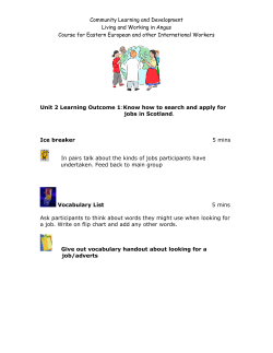 Unit 2 Learning Outcome 1:Know how to search and