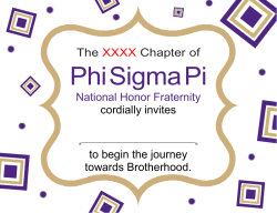 Bid Cards - Phi Sigma Pi