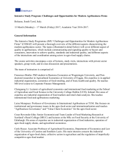 Attachment: ISP Schedule - Mobilizing Agro