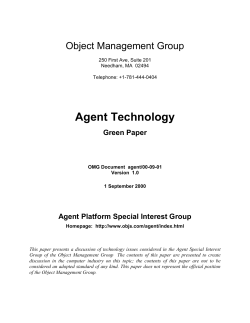 Green Paper on Agent Technology