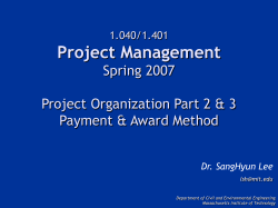 Cost Plus Fixed Fee - Massachusetts Institute of Technology