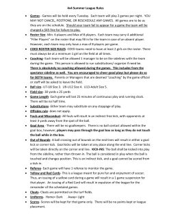 4v4 Summer League Rules &bull; Games