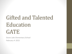 Gifted and Talented Education