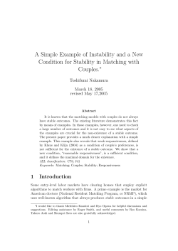 A Simple Example of Instability and a New Condition for Stability in