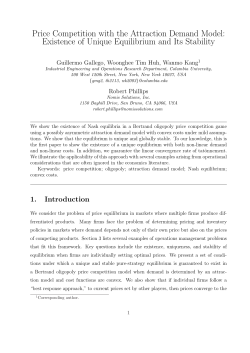 Price Competition with the Attraction Demand