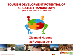Botswana Tourism Presentation - francistown investment forum