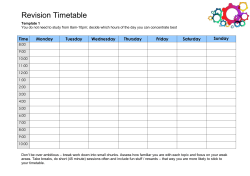 revision timetable template