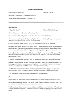 Economics and PPE Real Interview Reports