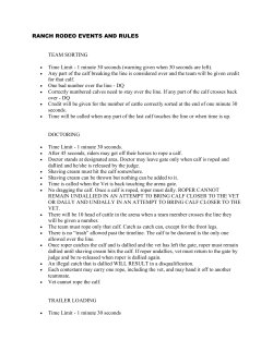RANCH RODEO EVENTS AND RULES TEAM SORTING Time Limit