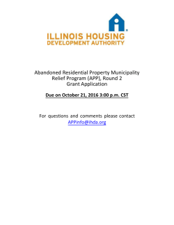 Abandoned Residential Property Municipality Relief