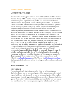 the Word Doc. - American Fisheries Society