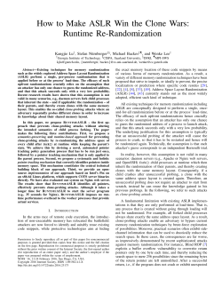 How to Make ASLR Win the Clone Wars: Runtime Re