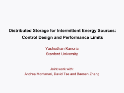 Distributed Storage for Intermittent Energy Sources