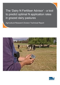 DairyNFertiliserAdvisorTechnicalReport